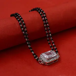 Women's 925 <b>Silver</b> Black <b>Bead</b> <b>Bracelet</b> with Cubic Zirconia Gold Plated Trendy Vintage Style for Party Perfect Gift - Product Image 2