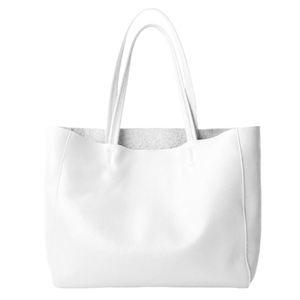 2025 nouveau sac fourre-tout en cuir Simple mode première couche peau de vache grande capacité sac à main - Product Image 2