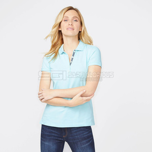 Camiseta Polo Personalizada de Alta Calidad para Mujer, Informal, de Manga Corta, con Estampado Moderno y Decoración con Logotipo - Product Image 4