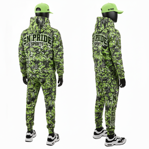 Ensemble de survêtement décontracté à capuche sur mesure, coupe régulière, unisexe, respirant, 100% coton, broderie, nouveau design - Product Image 5