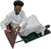 Alfombra de oración plegable Silla de piso de meditación plegable Alfombra de oración portátil con asiento de respaldo Silla