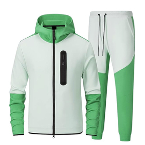 Ensemble de survêtements sportifs pour hommes grandes tailles, 100 % coton, hiver, avec capuche respirante et technique imprimée – Meilleures ventes - Product Image 1