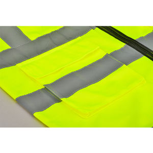 Gilet de sécurité haute visibilité en polyester imperméable, classe 1 ANSI, réfléchissant, couleur et logo personnalisés, haute qualité, léger - Product Image 6