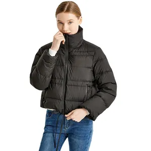 Abrigo de burbujas impermeable de Invierno para mujer, chaquetas acolchadas, chaquetas acolchadas, chaqueta cálida con cuello levantado, cierre de cremallera