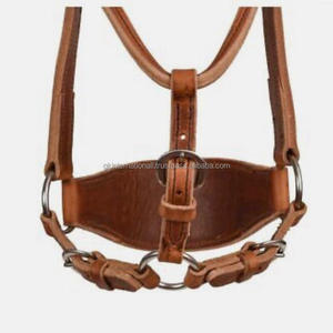 เชือกแขวนคอม้าทำจากหนังอังกฤษ,อุปกรณ์สแตนเลสพร้อมสายรัดแบบปรับได้ - Product Image 3