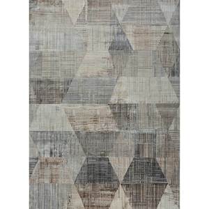 พรมไหมพรมผสมไหมไผ่สีเทา รุ่นโมเดิร์น ยี่ห้อ Kavi Grey  ถักด้วยมือ ลายเรขาคณิต สำหรับใช้ในบ้าน-Srb(730) - Product Image 1