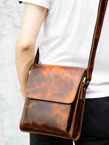 Sacs à bandoulière véritables pour hommes disponibles dans toutes les couleurs 100% cuir pur personnalisé votre propre logo et étiquette sacs à bandoulière - Product Image 5