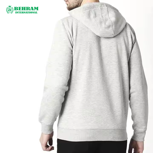 Sweat à capuche unisexe zippé en molleton de coton/éponge française, respirant et à séchage rapide, personnalisable avec logo, pour la vente en gros - Product Image 4