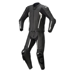 Conçu pour les motards recherchant la sécurité dans une combinaison de motocross en cuir deux pièces, découvrez la combinaison de motocross en cuir durable pour la route. - Product Image 2