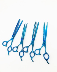Tijeras de peluquero de Plasma azul caliente de Japón 440C, tijeras de corte de pelo y tijeras de adelgazamiento, tijeras profesionales de corte de pelo - Product Image 1