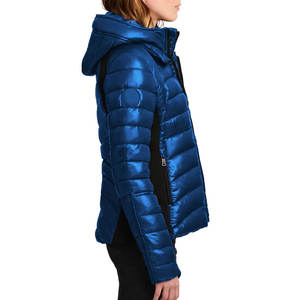 Chaqueta corta con cuello levantado a la moda de Invierno para mujer, chaqueta acolchada transpirable de Color sólido con cremallera, tela de lona, estilo tejido - Product Image 5