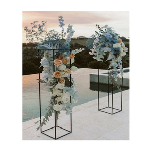 ของตกแต่งงานแต่งงานแบบปรับขนาดได้ประดับกลางโต๊ะสีทองดีไซน์มาตรฐาน - Product Image 4