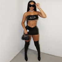 2024 été Sexy sans bretelles Crop bas Fanny Pack hanche jupe costume femmes robe
