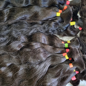 Extensiones de trama de cabello Remy indio rizado negro cabello humano de aspecto Natural brillante suave para cada ocasión - Product Image 1