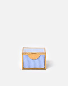 Caja de anillo de cristal de diseño Vintage organizador de joyas hecho con marco de pulido de oro de vidrio y metal para compromiso de boda de cumpleaños - Product Image 6
