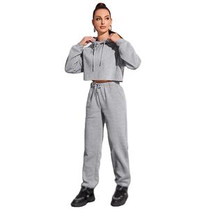 Survêtement de sport en molleton imprimé pour femmes de haute qualité, manches longues, personnalisable, 100% coton, vêtements de jogging d'entraînement - Product Image 5