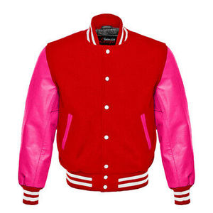 Venta al por mayor por encargo de los hombres Varsity Chaquetas High Street Style Stand Collar Blank CollegeBaseballjacket para los hombres DDP Envío - Product Image 2