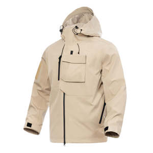Unisex Spring Safari <b>Jacket</b> Hooded Stand Collar UV Protection Breathable Weatherproof Outerwear - Product Image 6