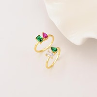 Bague de naissance double personnalisée en or 14 carats vermeil bijoux de couple personnalisés pour anniversaire fête des mères plaqué rhodium pour fêtes