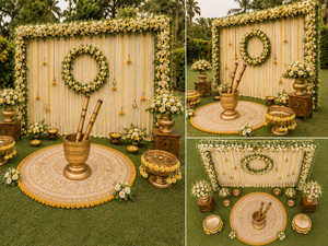 Conjunto Rolu Rokali para Celebración Haldi Preboda, Personalizado, Profesional, Nuevo, para Función de Boda - Product Image 2