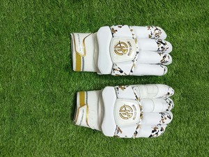 <b>Cricket</b> Batting Gloves White Mesh Padded Foam Fill Ambidextrous Pull On Style Sports <b>Equipment</b> for <b>Cricket</b> - Product Image 4