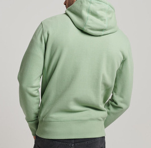 Sweat-shirt à capuche en polaire zippé vintage surdimensionné pour homme, brodé, hiver, luxe, uni, streetwear - Product Image 5