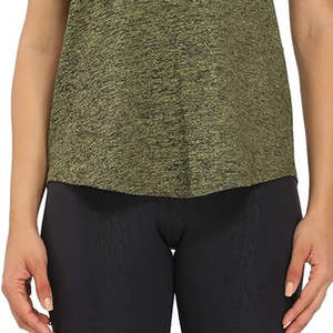 Camisetas sin mangas sueltas personalizadas de Color sólido para mujer, informales transpirables de secado rápido con logotipo frontal, venta al por mayor, 100% algodón barato - Product Image 5