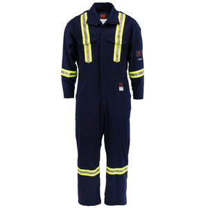 Black Meta Aramid Workwear Overol Transpirable Protección Resistencia al fuego Nivel D Protección Antiestática Tamaño y color personalizados - Product Image 3