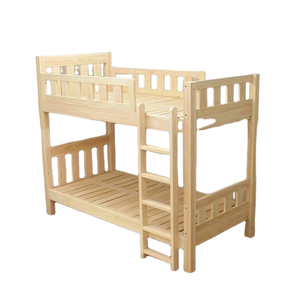 Venta caliente Simple estilo moderno de madera maciza litera para niños cama de madera para niños muebles para niños producto Costumiz - Product Image 2