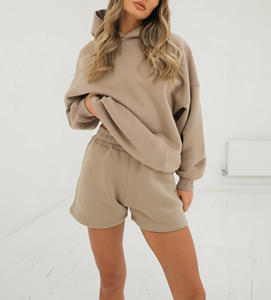 Custom Wholesale High quality Trendy <b>Women</b> Cotton Fleece Sweat <b>Shorts</b> High Waist Elastic Lounge <b>Shorts</b> Sweat <b>Shorts</b> for <b>women</b> - Product Image 1