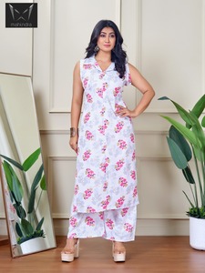 Kurti sin Mangas con Estampado de Lujo, Atuendo Cómodo de Alta Gama para Uso Diario y en el Hogar - Product Image 6