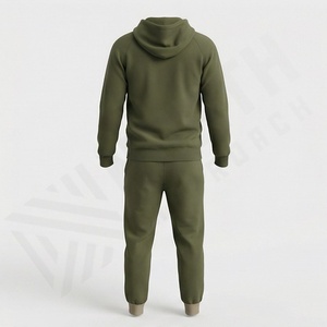 Ensemble de survêtement pour homme en molleton de coton, respirant, pour la course à pied, la mode de rue, design personnalisé, vêtements de sport, de fitness et de gym - Product Image 2