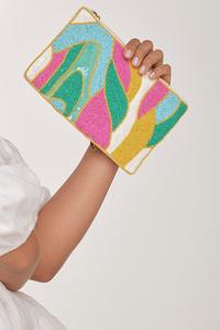 <b>Pink</b> Beaded Shoulder <b>Bag</b> Floral Beaded <b>Bag</b> Seed Beaded Handbag Beaded Clutch <b>Bag</b> Beaded <b>Bag</b> <b>Party</b> by - Product Image 6