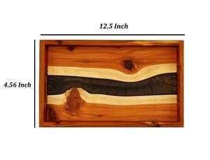 Bandejas de madera modernas con acabado de resina perfectas para servir bebidas y aperitivos con un toque elegante disponible para exportación mundial - Product Image 6
