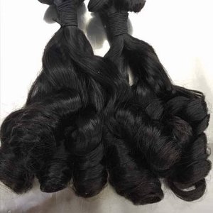 Extensions de cheveux Fumi 100% naturelles, bouclées en forme de fleur, double trame, cheveux vierges vietnamiens non traités, trame Genius - Product Image 2