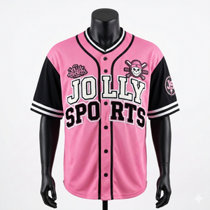 Camiseta de béisbol para hombre 100% algodón, corte holgado, transpirable, con paneles de malla de poliéster, color morado, con paneles contrastantes en los hombros y logotipo bordado personalizado. - Product Image 4