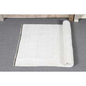 Petit tapis vintage 1,8x3 pieds, tapis turc Kilim blanc en laine marocaine - Product Image 5