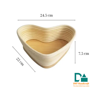 Cesta de Fermentación de Pan de Ratán Natural, Redonda, Blanca, Herramienta Ecológica para Hornear con Forro, Muestras Gratis, Base de Madera - Product Image 6