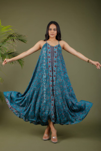 2023 New Summer Collection Silk <b>Long</b> Dress Party Wear Dress - Product Image 3