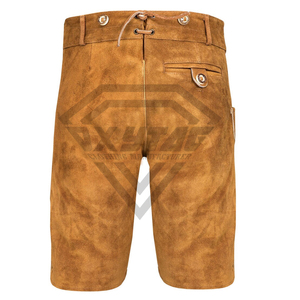 Pantalones Cortos de Cuero Genuino de Ante para Hombre, Estilo Bávaro Oktoberfest, con Tirantes, Traje Tradicional Alemán - Product Image 2