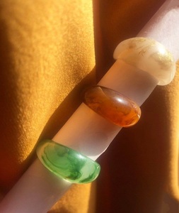 Anillo de Dedo de Ángel de Resina Acrílica, Juego de Anillos Gruesos, Joyería de Moda para Chicas, Venta al por Mayor - Product Image 2