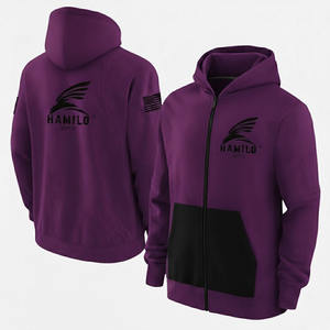 เสื้อฮู้ดกันหนาวแบบสั่งทำพิเศษ ปี 2023 สำหรับผู้ชาย แฟชั่น ไซส์ XS ผ้าคอตตอนผสม พร้อมซิป ลายตัวอักษร สำหรับฤดูหนาว - Product Image 4