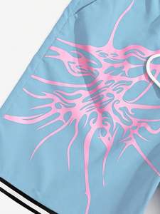 Pantalones cortos gráficos Vintage de verano de moda personalizados de la mejor calidad, personalización de logotipo completo, diseños impresos DTF para hombres - Product Image 5