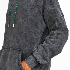 Sweat à capuche oversize à manches longues et épaules tombantes pour femme, lavage à l'acide, service OEM, coton de qualité supérieure, sweat à capuche pour femme lavé à l'acide - Product Image 4