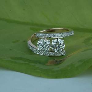 Bague en diamant exclusive créée en laboratoire EF Couleur VS1 Clarté Forme ronde Or Rose Or Argent IGI SGL Certifié Fine Jewelry - Product Image 6