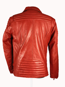 Chaqueta de Motociclista de Cuero para Hombre, Cuero Genuino, Estilo Acolchado, Informal, de Moda, Estilo Racing Café, Ecológica - Product Image 3