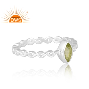 แหวนพลอยเพอริโดธรรมชาติ925เงินสเตอร์ลิงดีไซน์ไม่เหมือนใครสำหรับผู้หญิงเครื่องประดับดีไซน์ตามต้องการสำหรับผู้หญิงของขวัญสำหรับผู้หญิง - Product Image 4