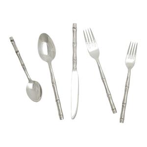 ชุดเครื่องใช้บนโต๊ะอาหารสุดพรีเมียมทำจากเหล็กทองเหลืองสีเงินจำนวน5ชิ้น - Product Image 5