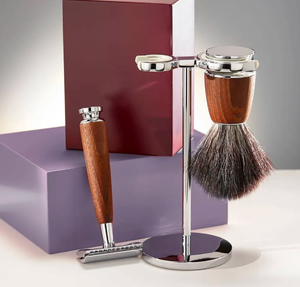 ANAAIF Rasoir pour hommes à double tranchant avec manche court robuste Finition miroir Corps en acier métallique pour l'épilation de haute qualité - Product Image 3