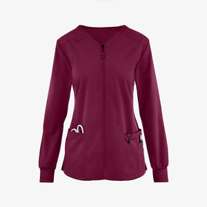 Veste de gommage pour femmes gommages d'hôpital unisexe confortable veste d'allaitement à fermeture éclair vestes de gommage médical Logo personnalisé - Product Image 1